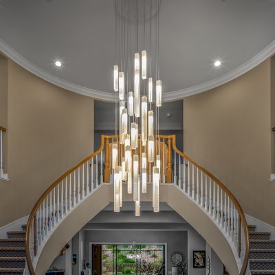 foyer glass chandeliers